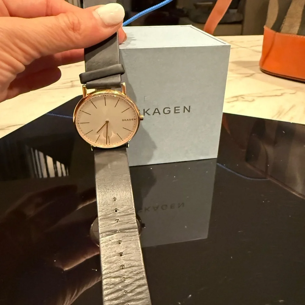 Skagen Signatur SKW6430, Black and Gold with White Face